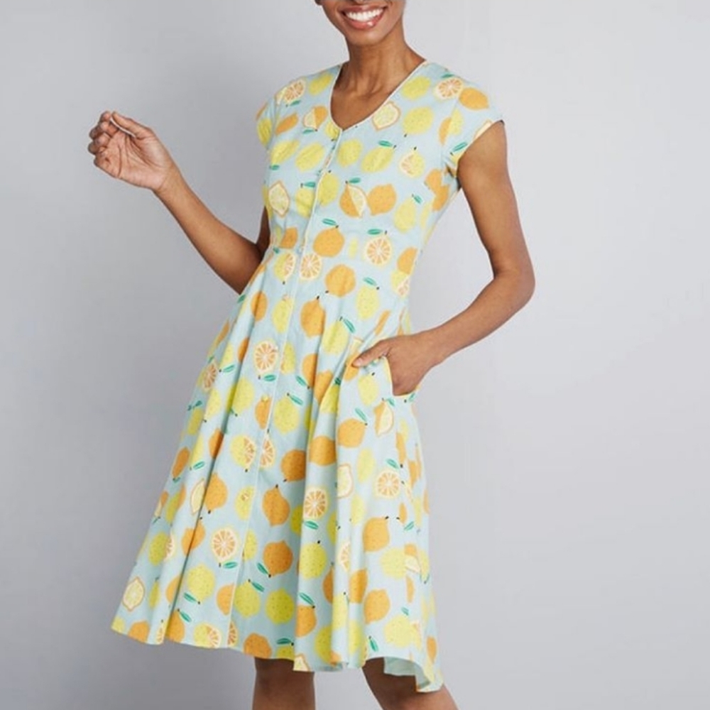 Pin up Lemon Citrus Day Dress